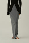 Swaying/knit after a split silk long skirt SW23SS3B17 watt gray